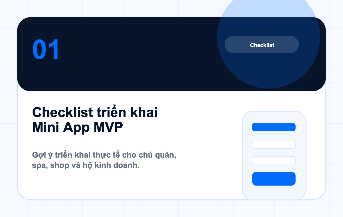 Ảnh bìa bài viết: Checklist triển khai MVP Zalo Mini App trong 30-45 ngày