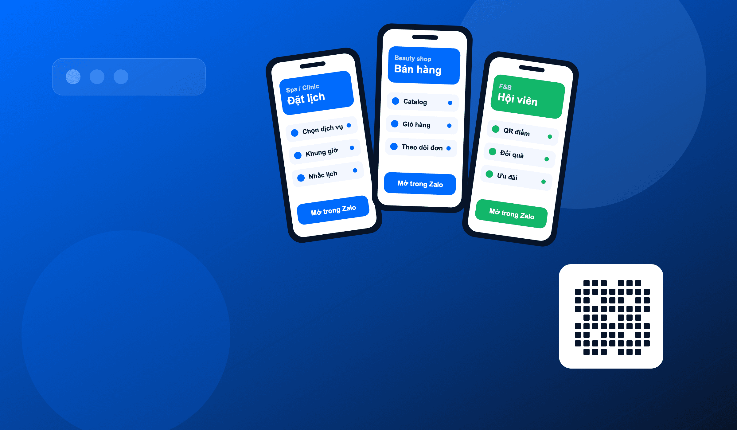 Minh họa các màn hình Zalo Mini App