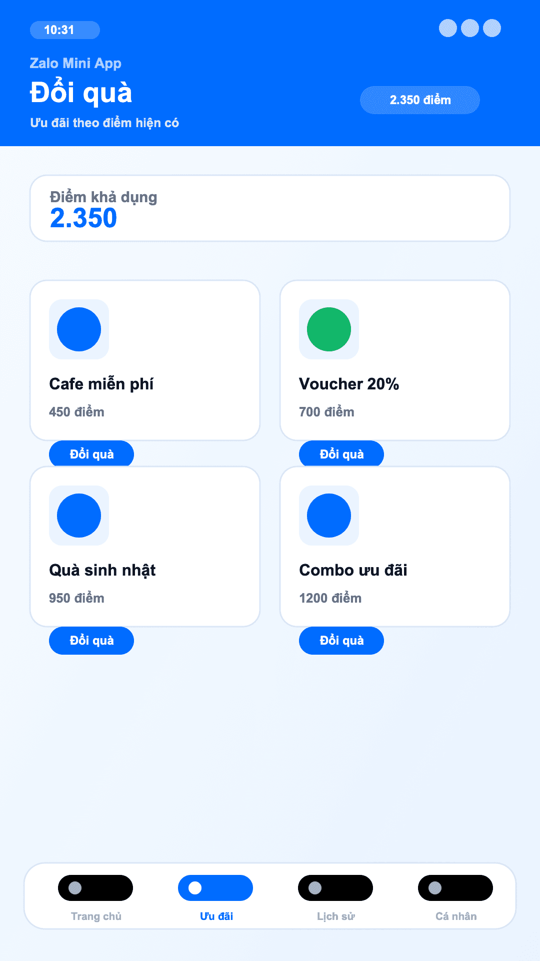 Ví hội viên - Đổi quà